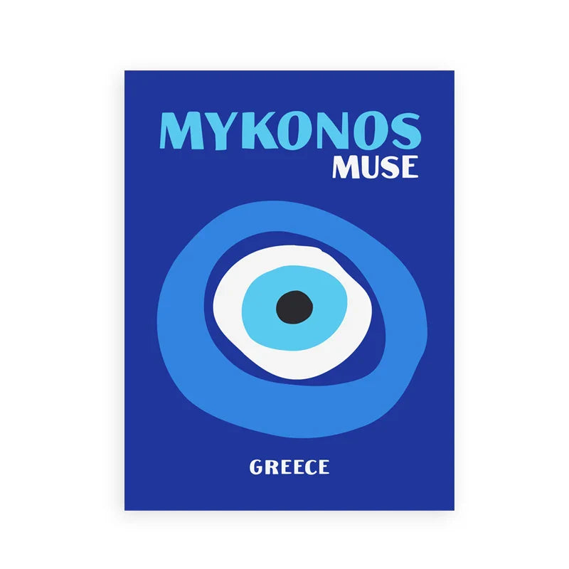 Colorful Travel Posters - Miami Ibiza Mykonos - Posters