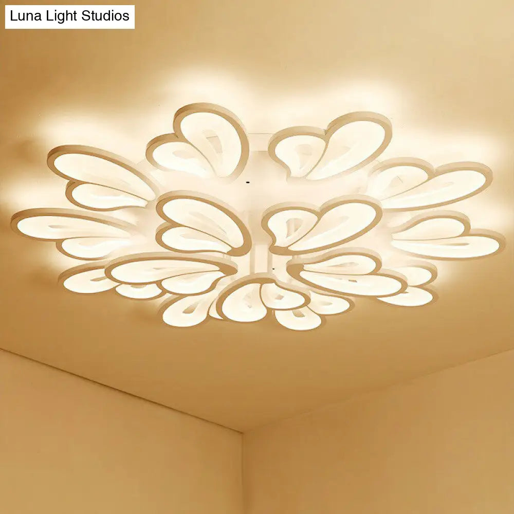 DecorBites™ DecorBites™ Contemporary Acrylic Butterfly Flush Mount LED Ceiling Light in White