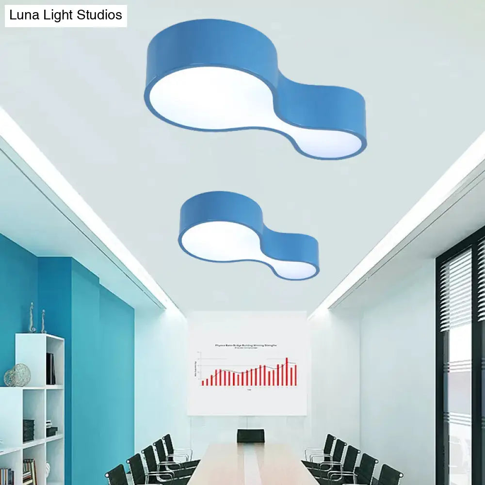 DecorBites™ DecorBites™ Contemporary Acrylic LED Flush Mount Light for Kindergarten - Red/Yellow/Blue/Green Gourd Shape - Third Gear/White Light