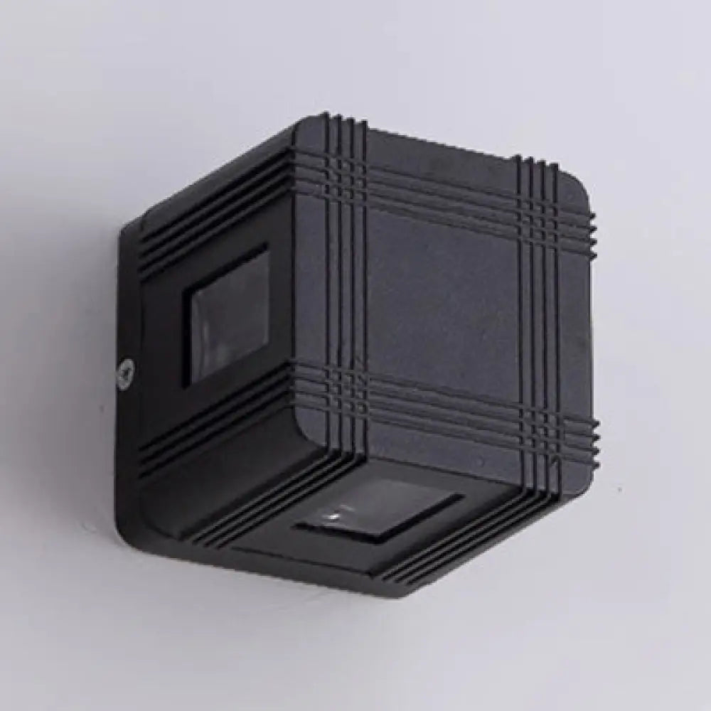 DecorBites™ Contemporary Aluminum Cubic Wall Light - Stylish LED Sconce with Black Frame, White/Warm Lighting