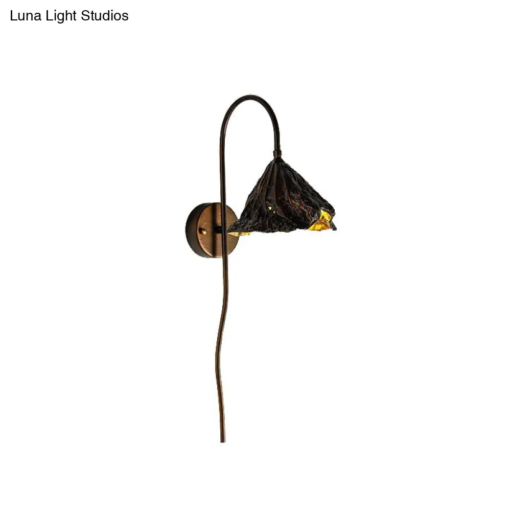 Aplique de pared LED DecorBites™ Contemporary Black Lotus Seedpod