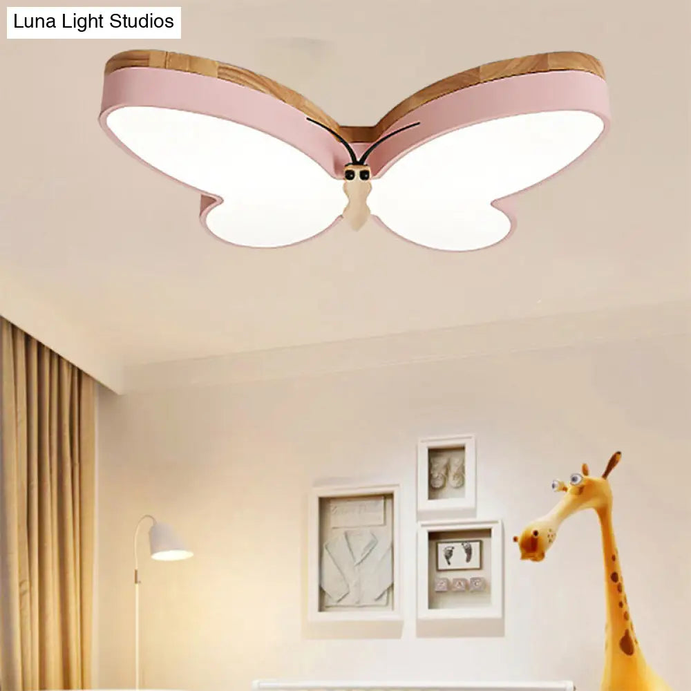 Lámpara de techo LED acrílica contemporánea con forma de mariposa DecorBites™ para sala de estar - Diseño de montaje empotrado
