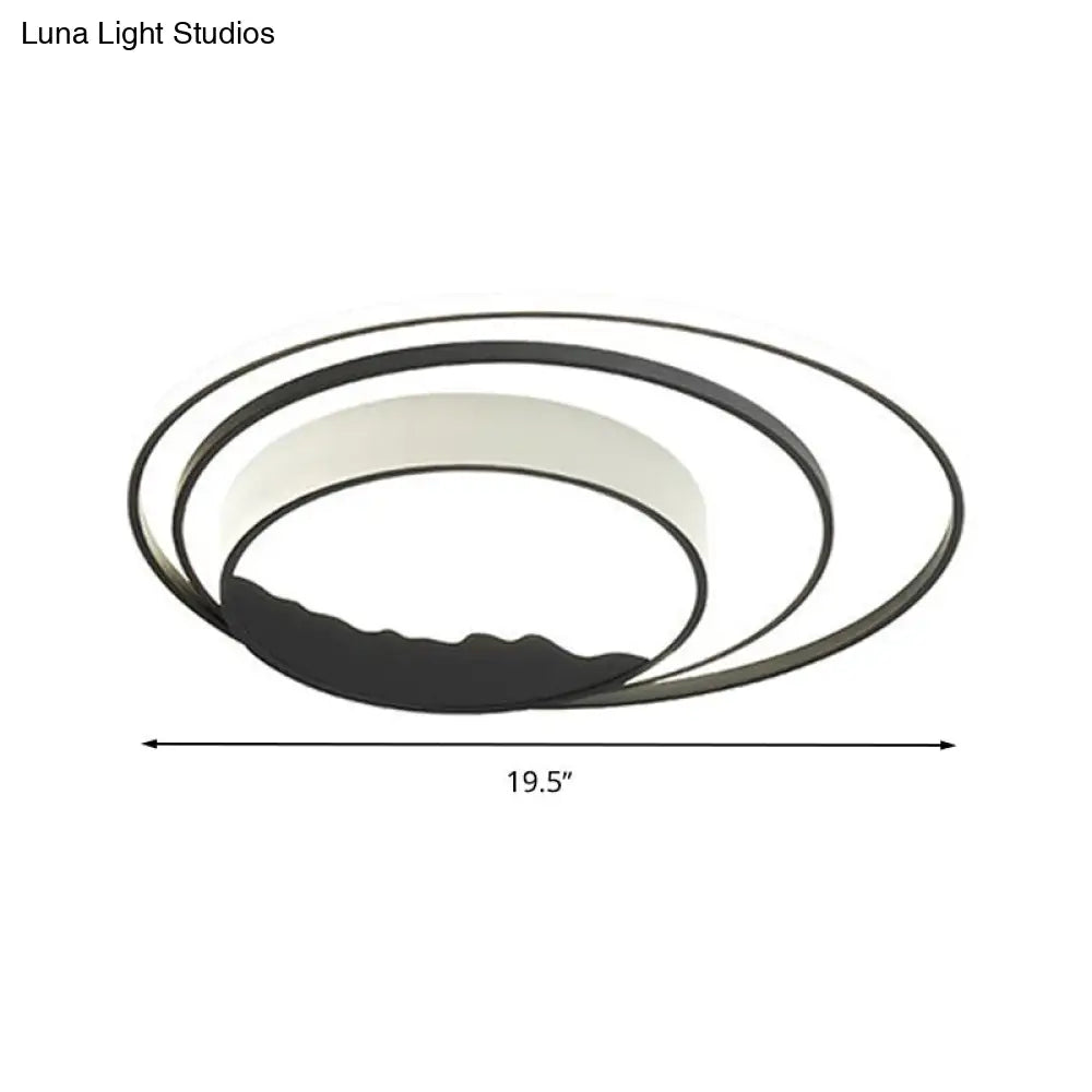 Lámpara de techo LED circular contemporánea DecorBites™ para dormitorio en gris