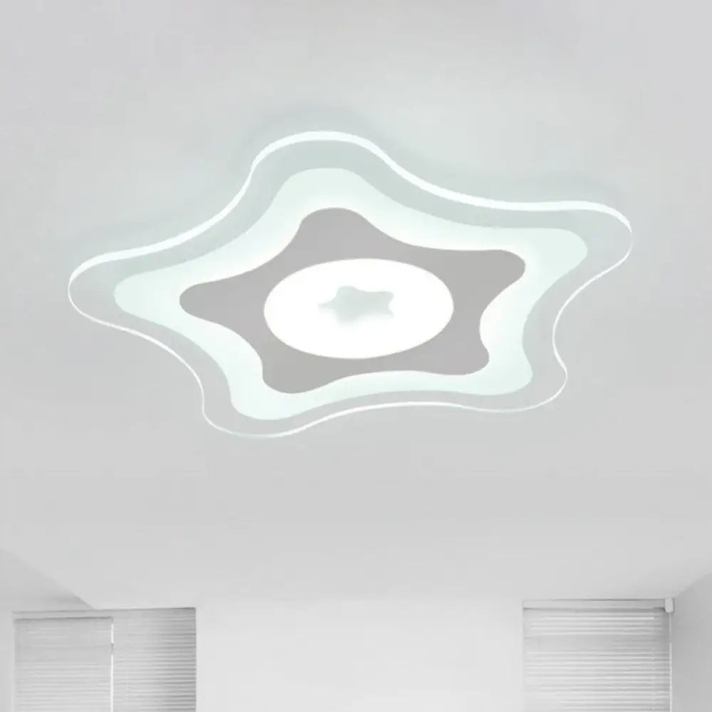 DecorBites™ DecorBites™ Contemporary Clear Starfish LED Flush Ceiling Light for Kids Bedroom