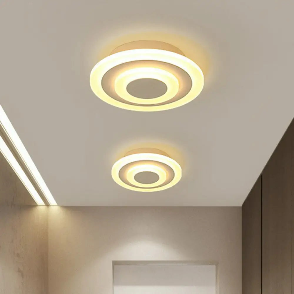 DecorBites™ DecorBites™ Contemporary Flush Ceiling Light: Geometric Acrylic LED Fixture