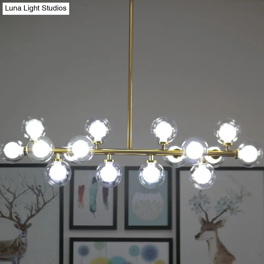 Lámpara de techo DecorBites™ de cristal contemporáneo con forma de esfera - 16 luces para sala de estar