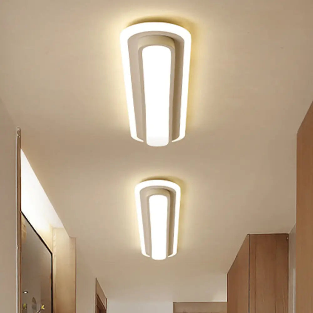 DecorBites™ DecorBites™ Contemporary LED Oval Ceiling Light with White/Warm Acrylic Diffuser - 19"/23"/31" Wide