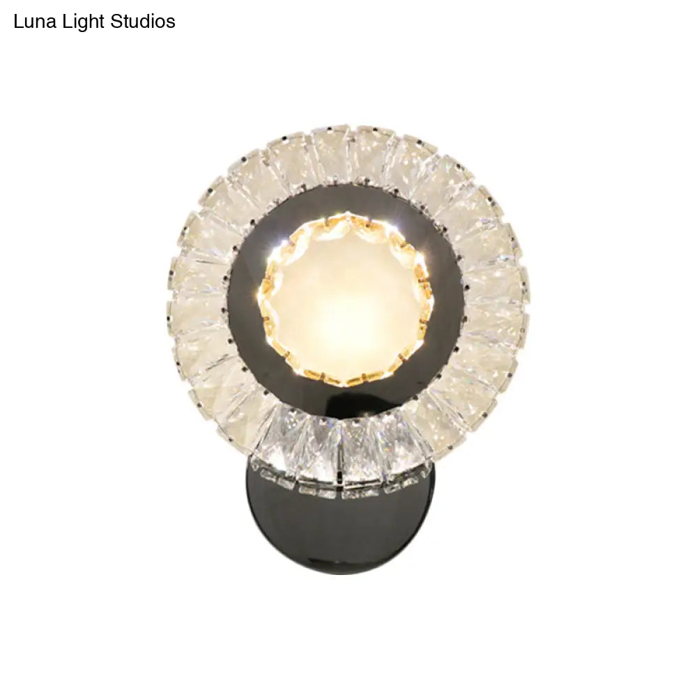 Lámpara de pared LED contemporánea DecorBites™ con cristales rectangulares transparentes para dormitorio