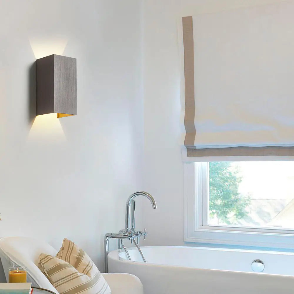 DecorBites™ DecorBites™ Contemporary LED Wall Sconce in Metal Gold/Coffee/Grey for Bedroom