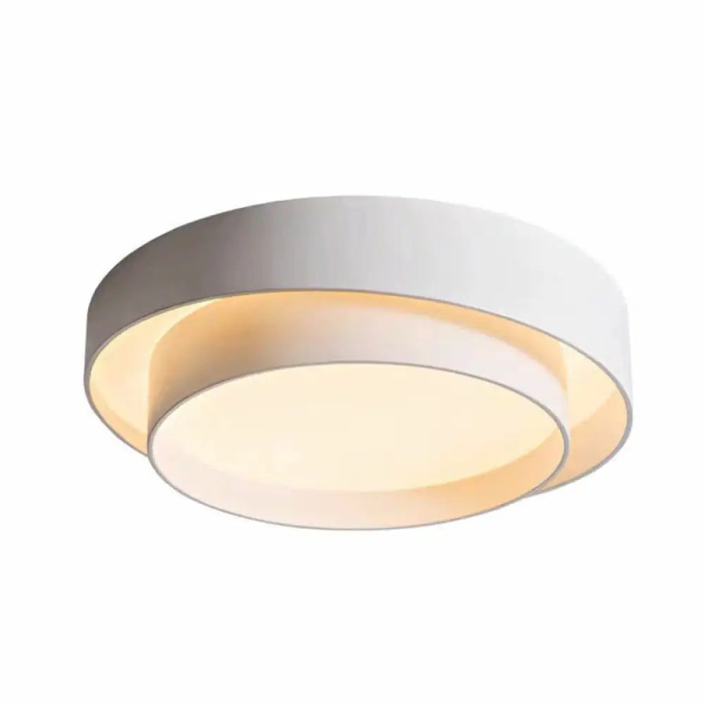 DecorBites™ DecorBites™ Contemporary LED White Bedroom Ceiling Light - Circular Acrylic Flush Mount