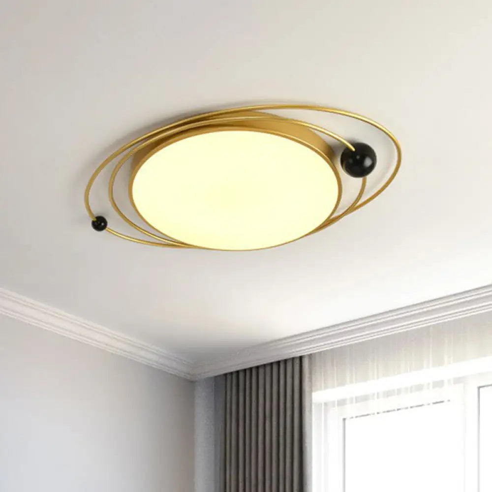 DecorBites™ DecorBites™ Contemporary Metal Flush Ceiling Light - LED Flush Mount Fixture for Living Room