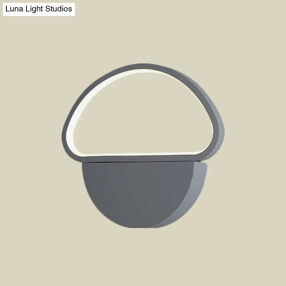 DecorBites™ DecorBites™ Contemporary Mushroom-shaped LED Wall Lamp Sconce in Grey Acrylic for Bedroom Mounting