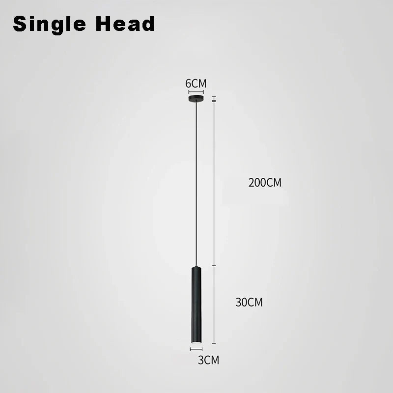 Contemporary Nordic LED Pendant Light for Dining Room - Single Head-3W / Warm White 3000K