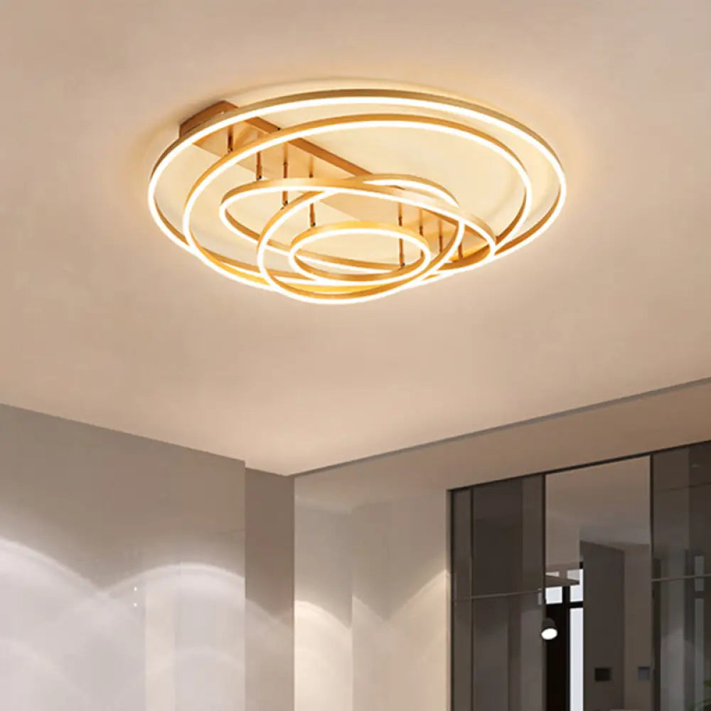 DecorBites™ DecorBites™ Contemporary Rotatable LED Ceiling Lamp in Black/Gold for Modern Bedrooms
