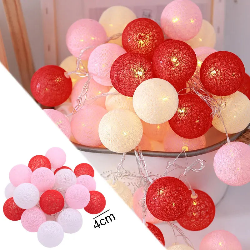 Cotton Garland LED String Lights Home Decor