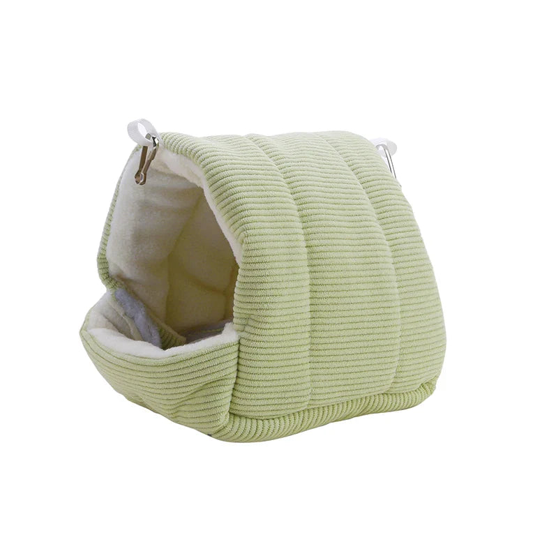 Cozy Parrot Cage Hanging Hut Bed - Light Green / S 15x15x14.5cm