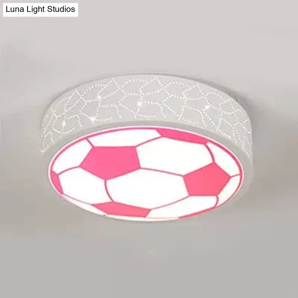 DecorBites™ DecorBites™ Creative Metal Soccer Ceiling Light for Kids Bedroom and Bathroom - Flush Mount Sport Lighting