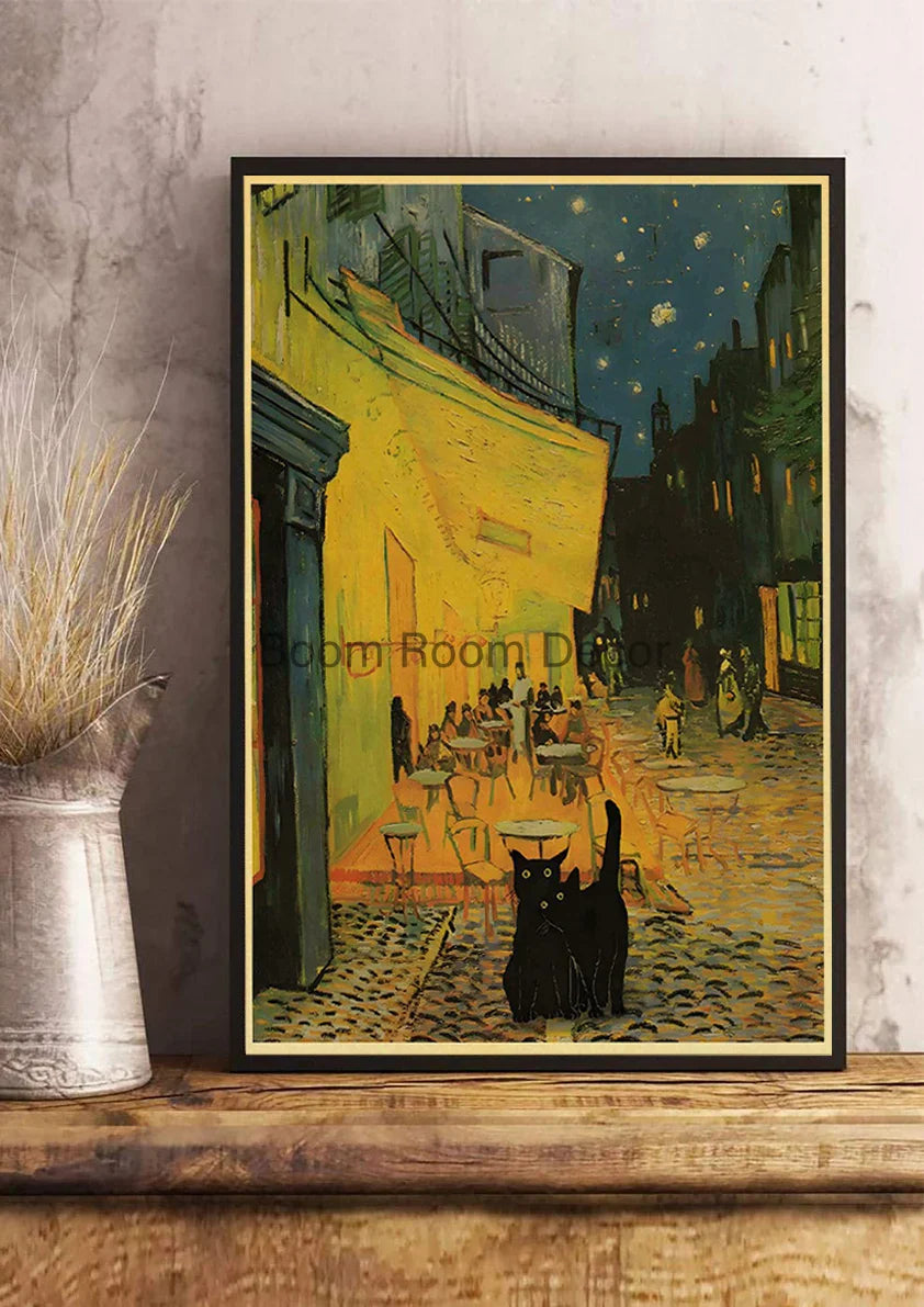 Cute Digital Cats Cartoon Poster Print - Z123 9 / 30x21cm - Posters