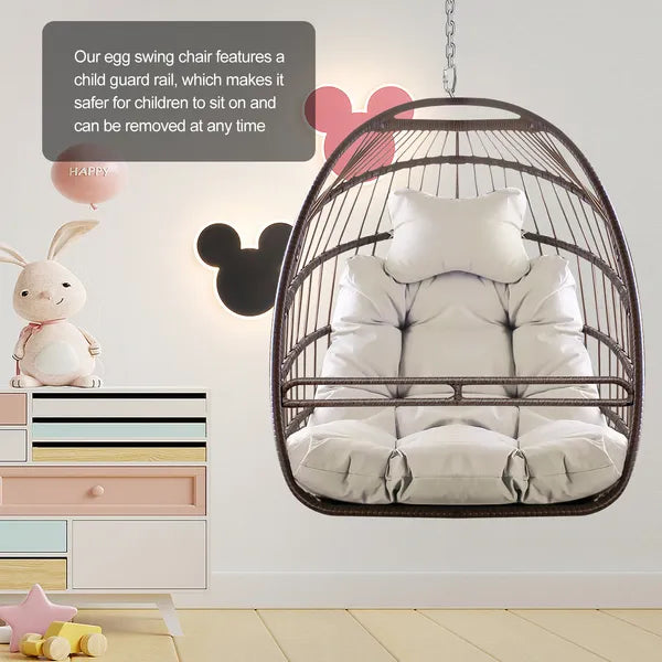 Foldable UV, Resistant Hammock Chair With Stand, 350lbs Capacity