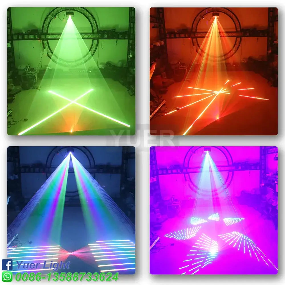 Decorbites 3d cartoon laser light projector silver and black emitting vibrant multicolor beams for party rooms