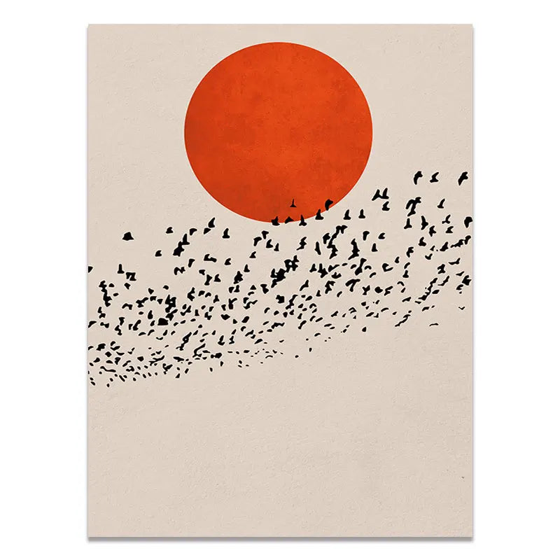 Abstract Winter Landscape Canvas Print - Nordic Style - 06 / 40x60cm No Frame - Posters