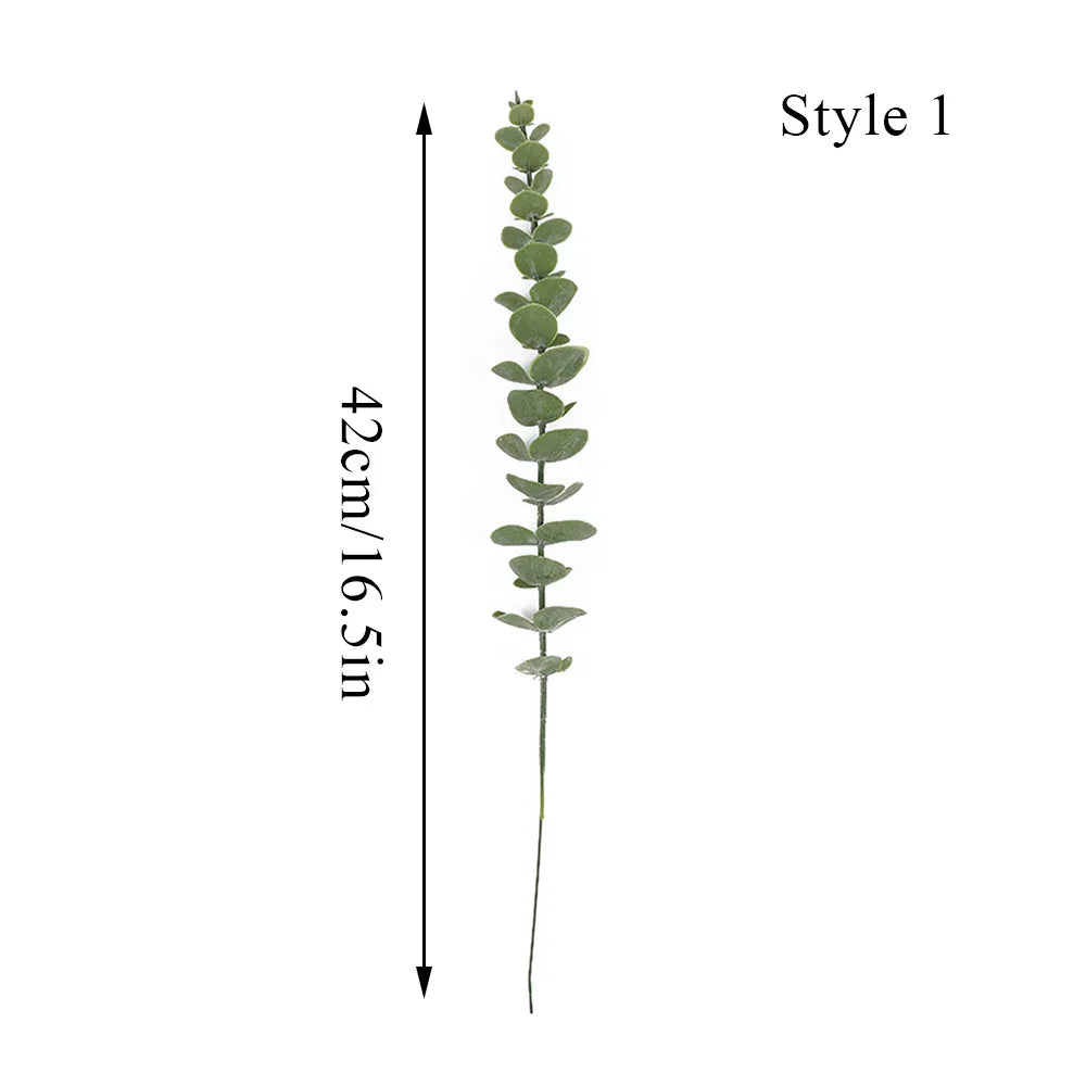 Clear Nordic Plastic Vase for Hydroponic Flowers - 1pcs fake leaf - Vase