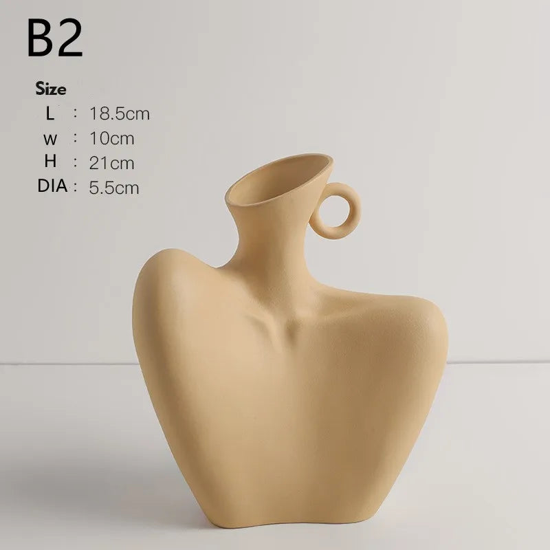 Creative Ceramic Human Vase for Home Decor - B2 / CHINA - Vase