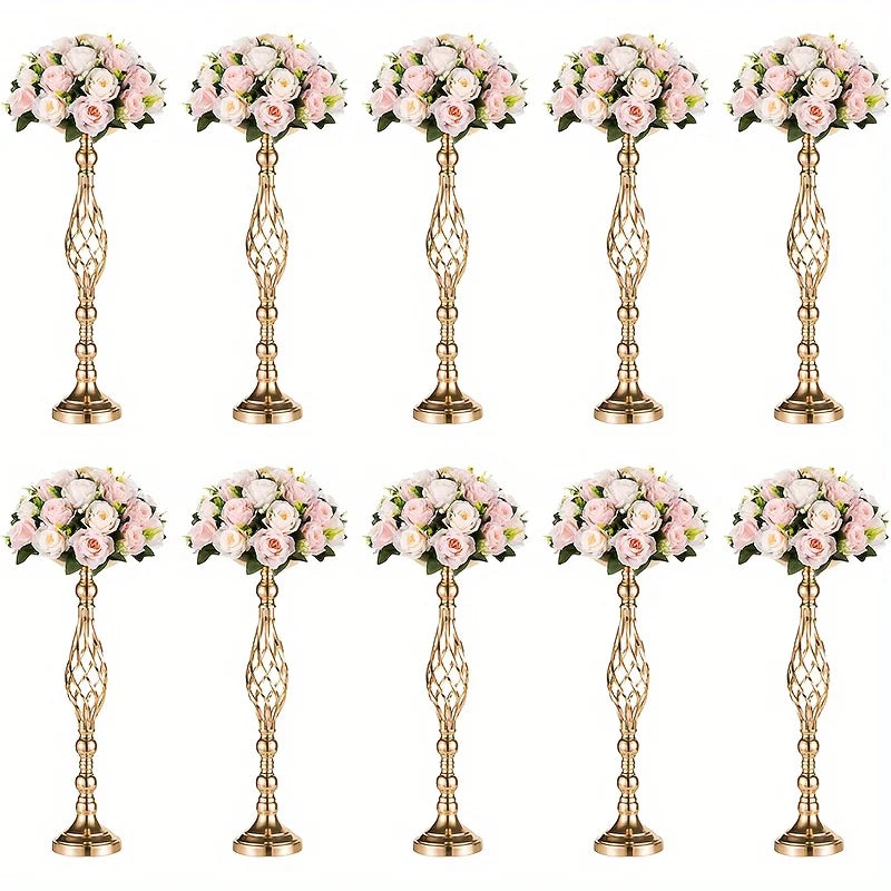 Metal Vase Set for Special Occasions - Golden-10pcs / United States - Vase