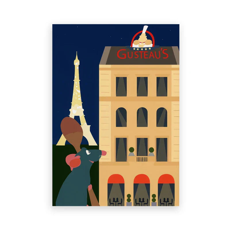 Ratatouille Cartoon Art Print for Kitchen Decor - PB30104 / 60x80 cm No Frame - Posters