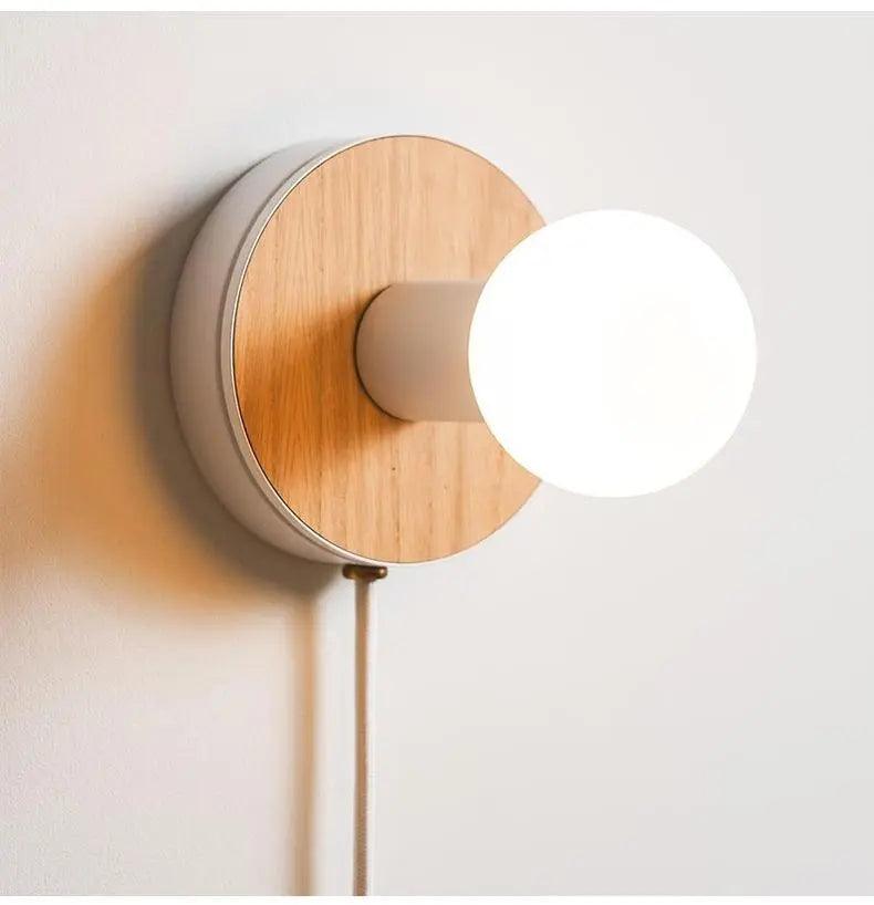 Wood Plug-In Wall Sconce by BO-HA