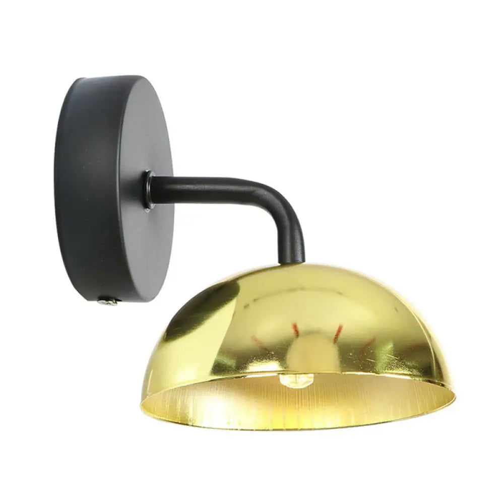 DecorBites™ Dome Shade Wall Light with Arm - Loft Brass/Copper/Black Iron for Dining Room