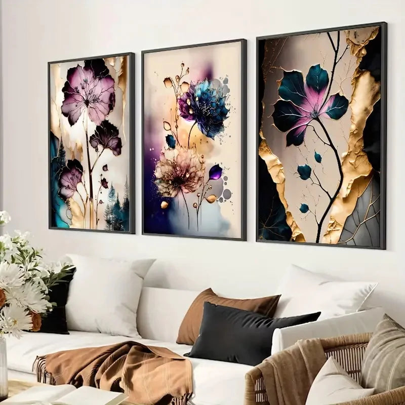 Dreamy Flowers Canvas Posters Set