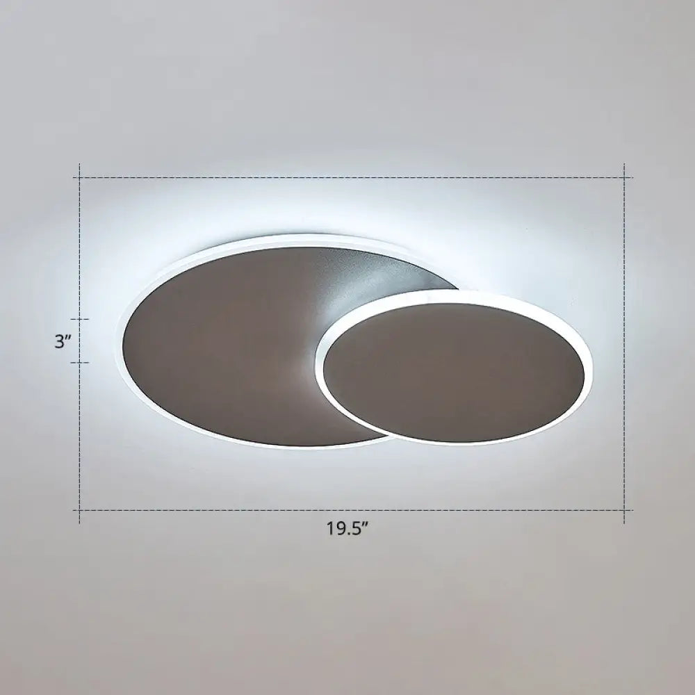 DecorBites™ DecorBites™ Dual Round Flushmount LED Ceiling Light - Minimalist Metal Surface Mounted for Bedroom