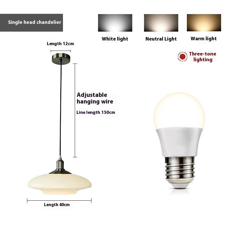 Dining-room Lamp Guest Room Balcony Study Glass Chandelier