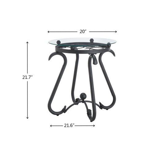 Suitable For Living Room 2-piece Tempered Glass Surface Coffee Table Set