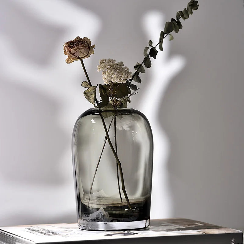 Elegant European INS Glass Flower Vase - Vase