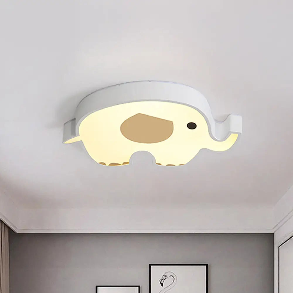 DecorBites™ DecorBites™ Elephant Acrylic Flush Mount Ceiling Light for Kids' Room with LED and 3 Light Settings