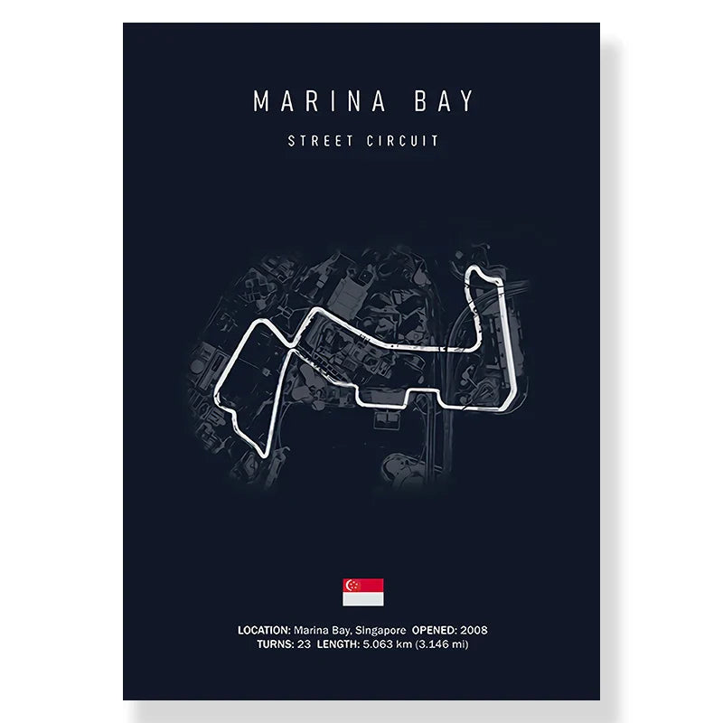 F1 Circuit Canvas Painting for Living Room - Posters