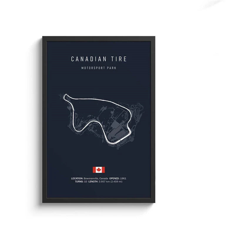 F1 Circuit Canvas Painting - Motorsport Wall Art - 26 / 50x70cm No Framed - Posters