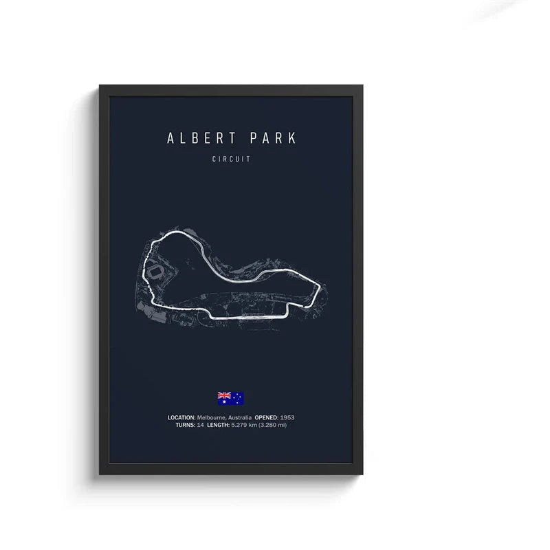 F1 Circuit Canvas Painting - Motorsport Wall Art - 27 / 50x70cm No Framed - Posters