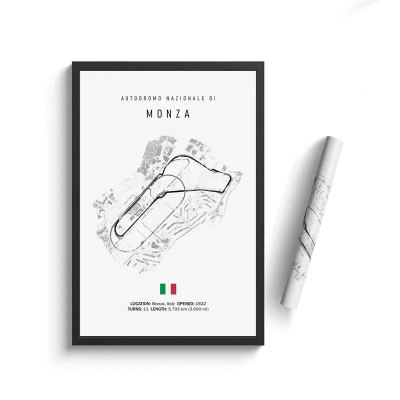F1 Circuit Canvas Painting - Motorsport Wall Art - 36 / 50x70cm No Framed - Posters