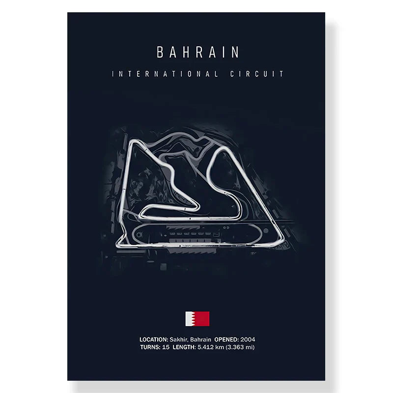 F1 Track Circuit Canvas Painting for Living Room - 9460-02 / 10x15cm No Frame - Posters