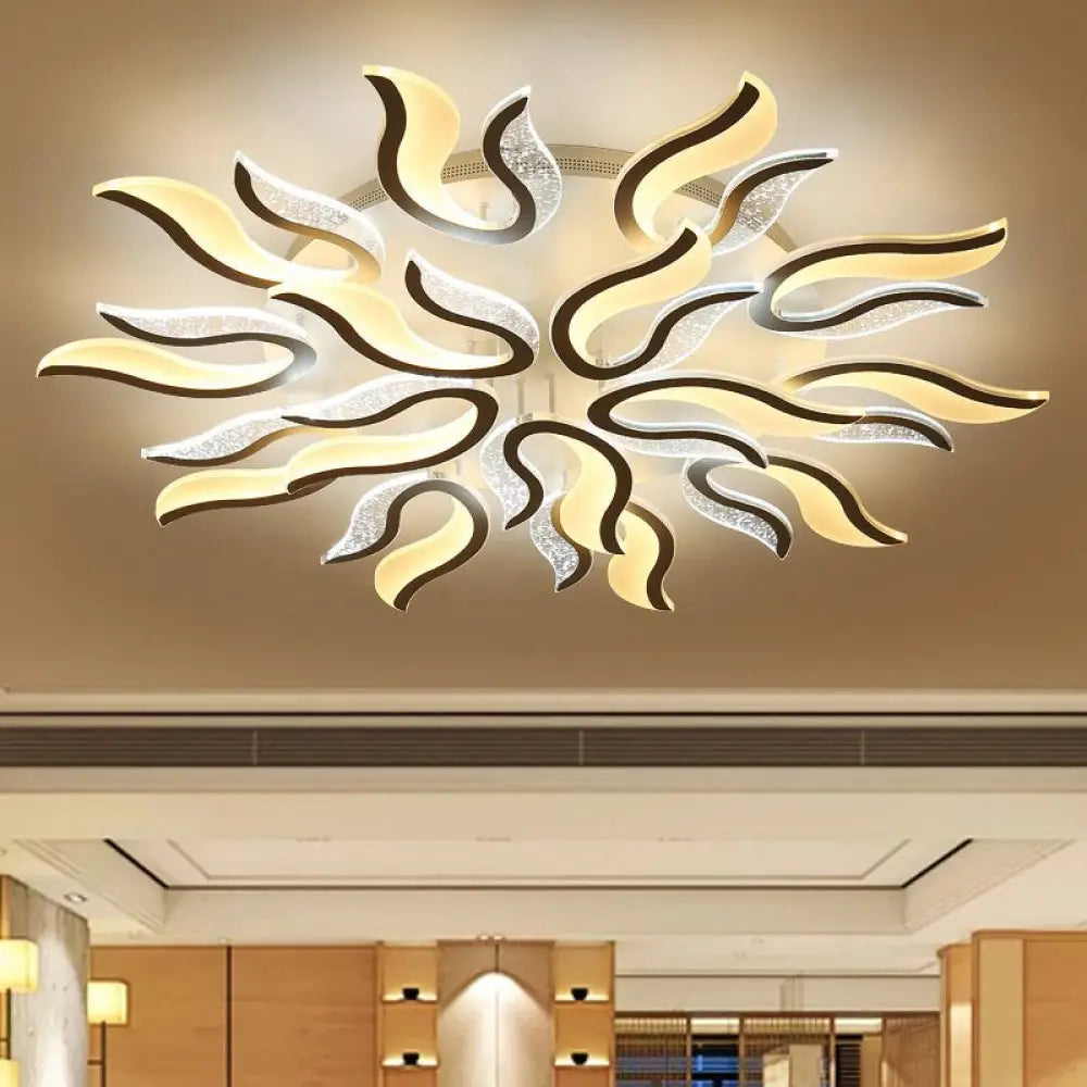DecorBites™ DecorBites™ Flame Flower LED Ceiling Fixture - Modern & Creative Design, Warm/White Light - 31.5"/39"/49" Wide