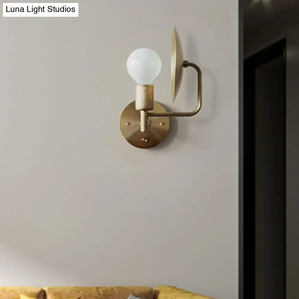 DecorBites™ DecorBites™ Gold Bare Bulb LED Wall Sconce - Modern Metal Lighting Fixture for Living Room