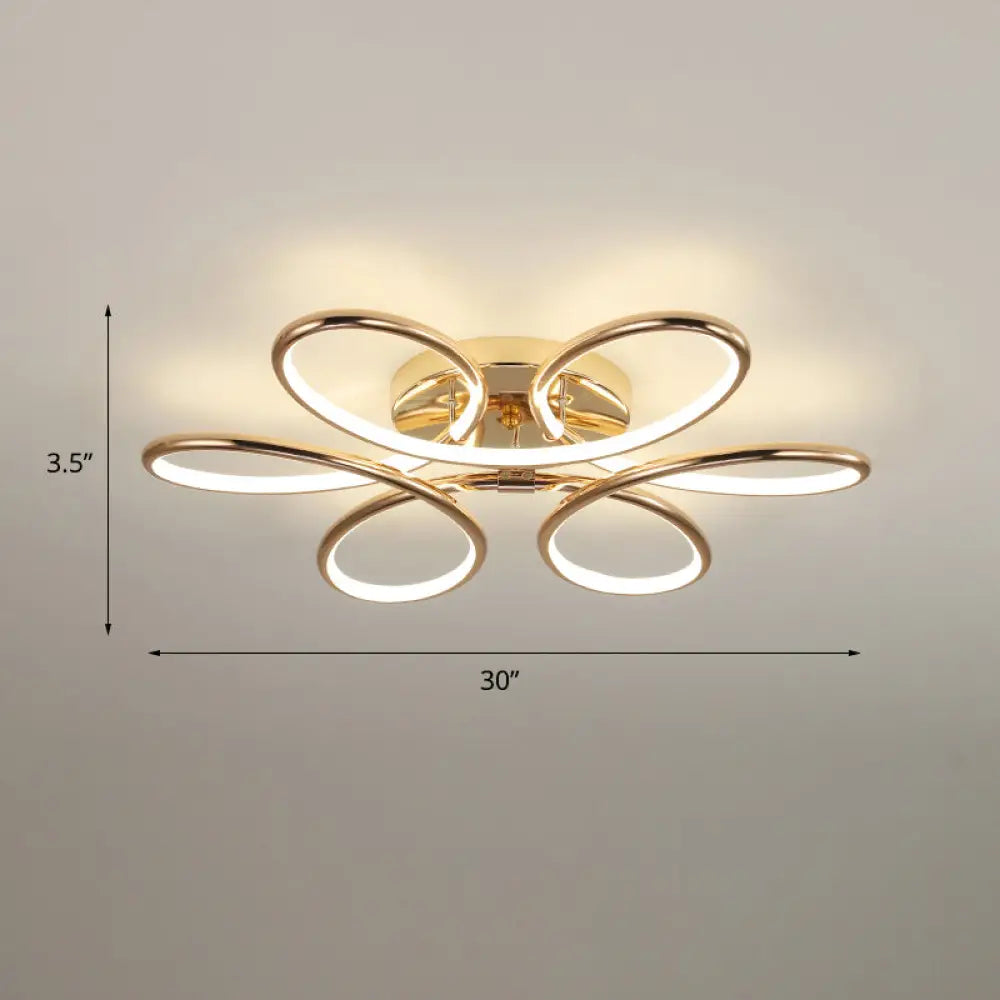 DecorBites™ DecorBites™ Gold Flower LED Flush Mount Ceiling Light - Simplicity meets Elegance