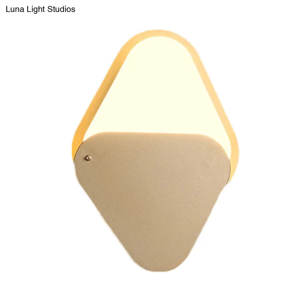 DecorBites™ DecorBites™ Gold LED Rotatable Wall Sconce: Simple Metal Triangle Fixture for Bedroom