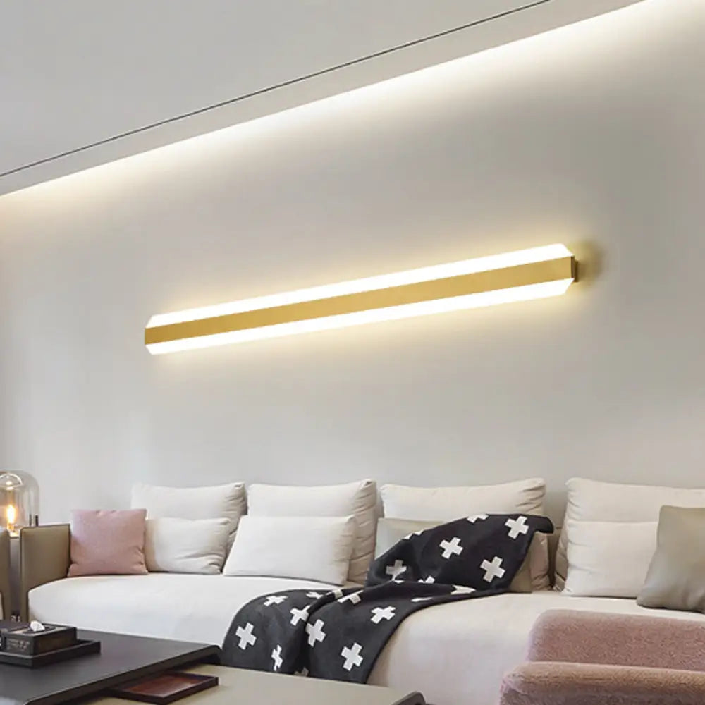 DecorBites™ DecorBites™ Gold LED Wall Light in Warm/White - Linear Acrylic Mount, 12"/16"/23.5" Wide