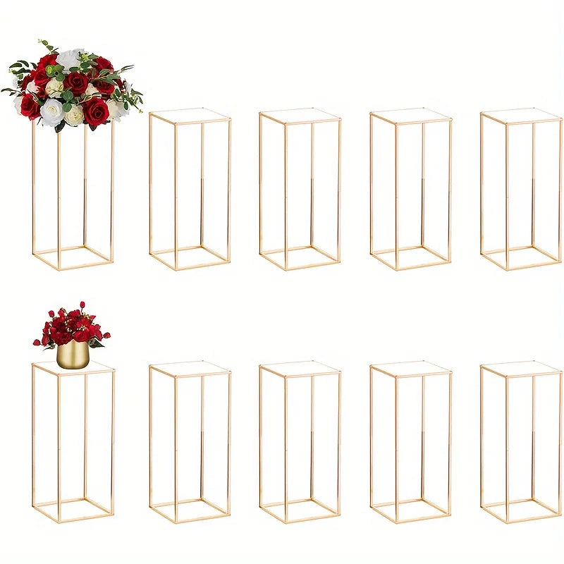 Gold Metal Vase Set for Home Events - 23.6 In-10pcs / United States - Vase