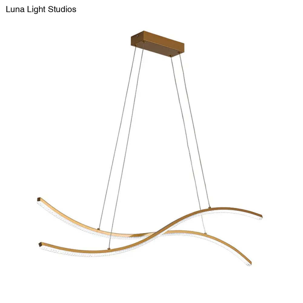 ديكوربايتس™ مصباح LED معلق ذهبي معدني - مصباح سقف جزيرة بسيط للمطاعم