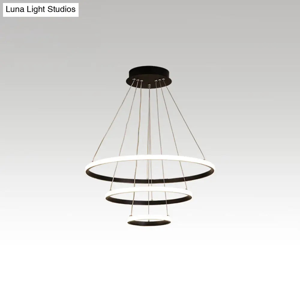 Lámpara colgante Halo de acrílico con LED - Minimalista y elegante para restaurantes